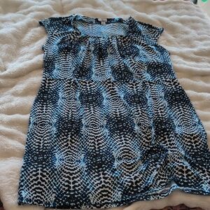 Worthington Blue and Black Patterned Women's Dress
